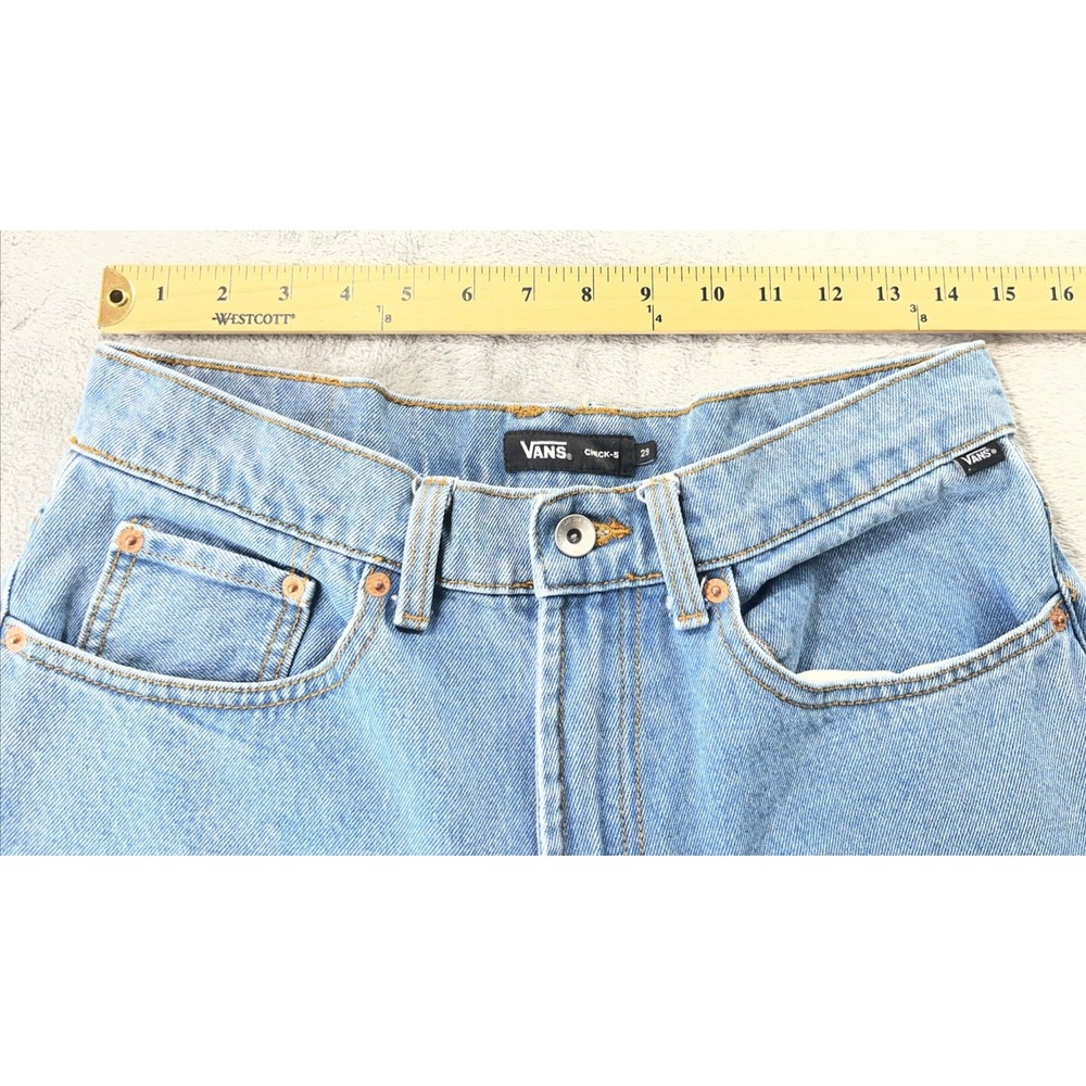 Vans Jeans Men's Blue 29 Check-5 Baggy fit Denim Loose Fit - Picture 8 of 14
